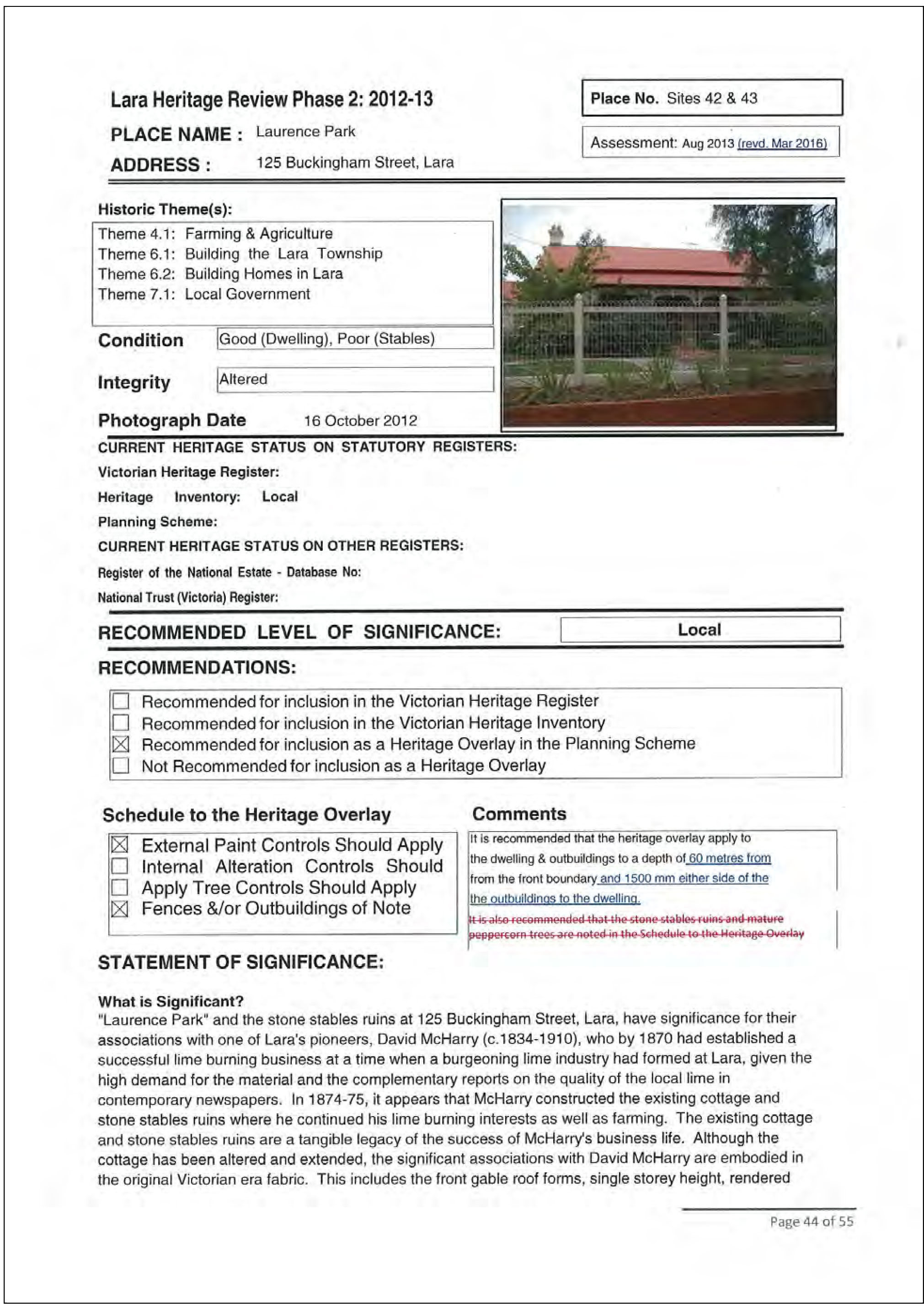 Appendix 3	Anakie, Lara & Lovely Banks Incorporated Plan, May 2016 - Page 10 of 16