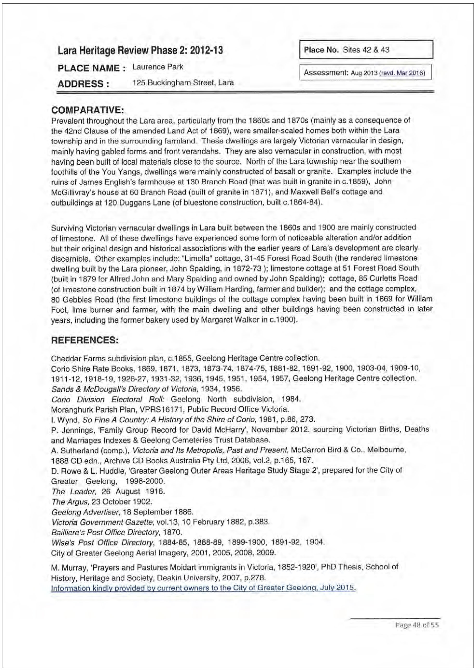 Appendix 3	Anakie, Lara & Lovely Banks Incorporated Plan, May 2016 - Page 14 of 16
