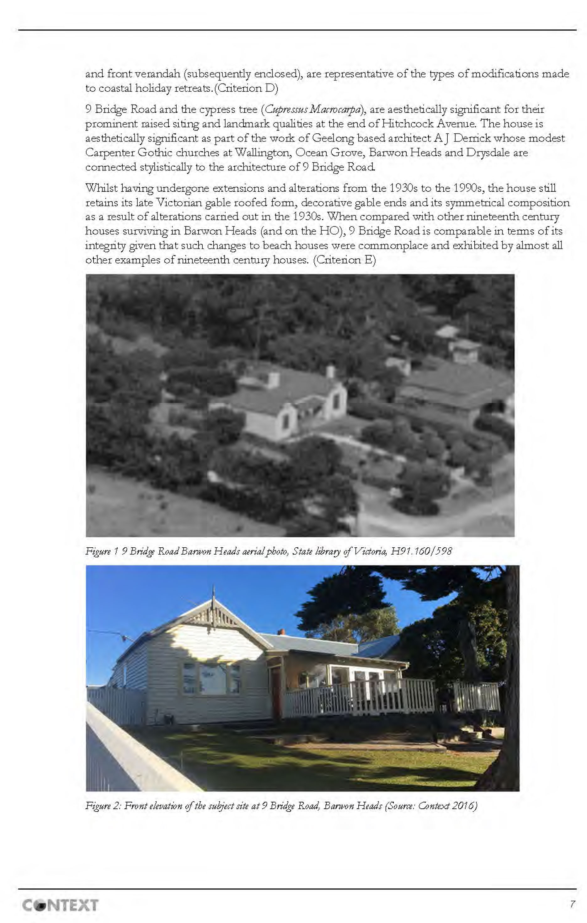 Appendix 3 – Context Pty Ltd  Heritage Assessment (includes RBA Report) Page 7 of 32 pages