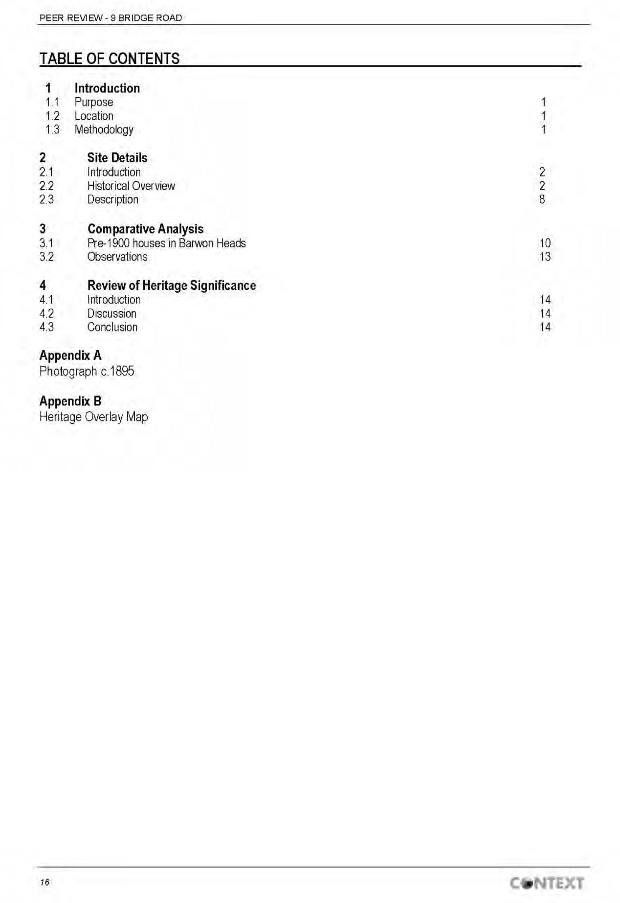 Appendix 3 – Context Pty Ltd  Heritage Assessment (includes RBA Report) Page 16 of 32 pages