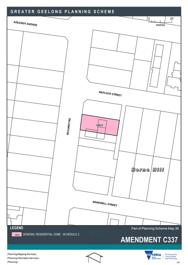 Amendment C337 - General Residential Zone - Schedule 2 - Part of Planning Scheme map 36
