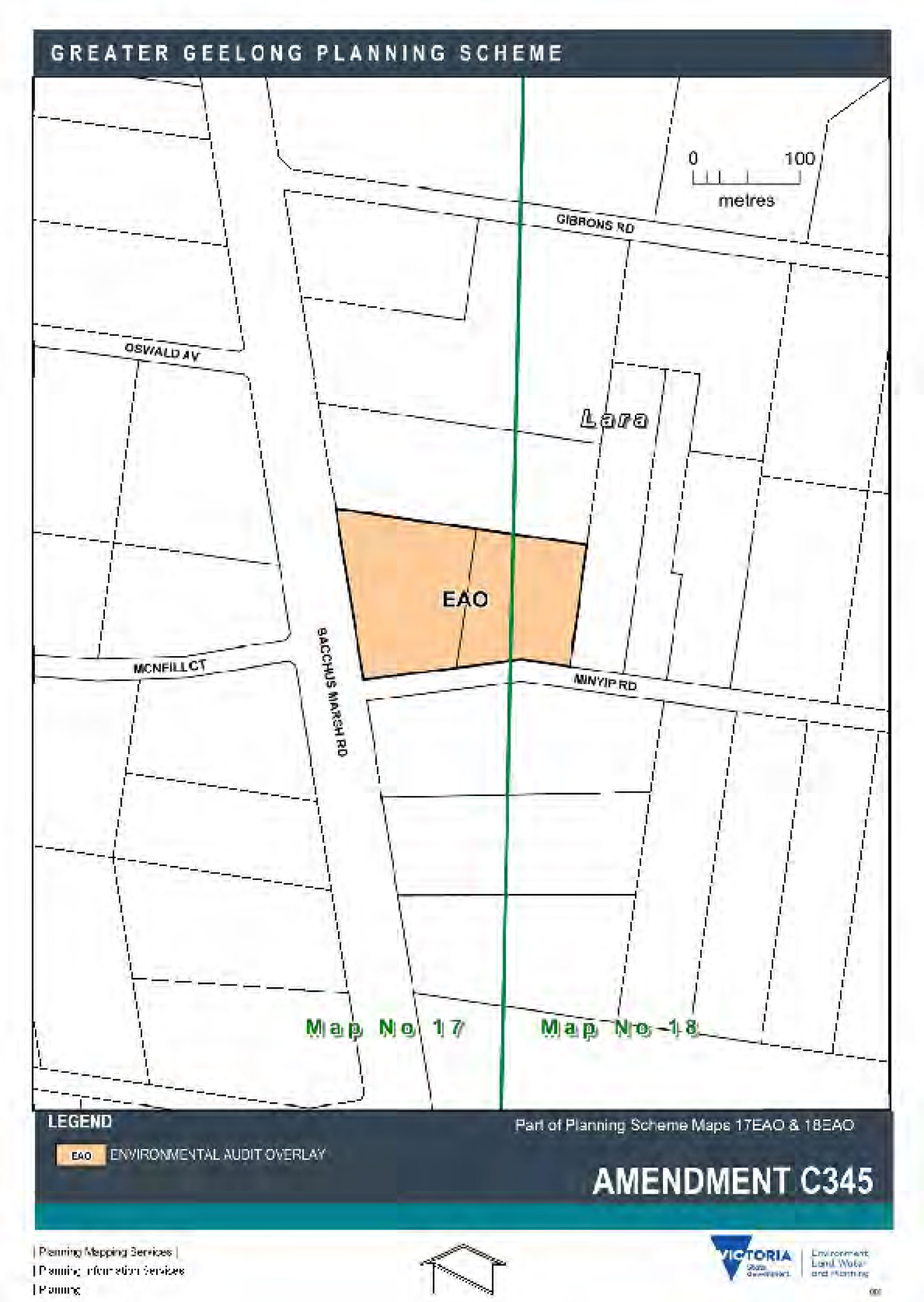 Amendment C345 - EAO - Environmental Audit Overlay - Part of Planning Scheme Maps 17EAO and 18EAO