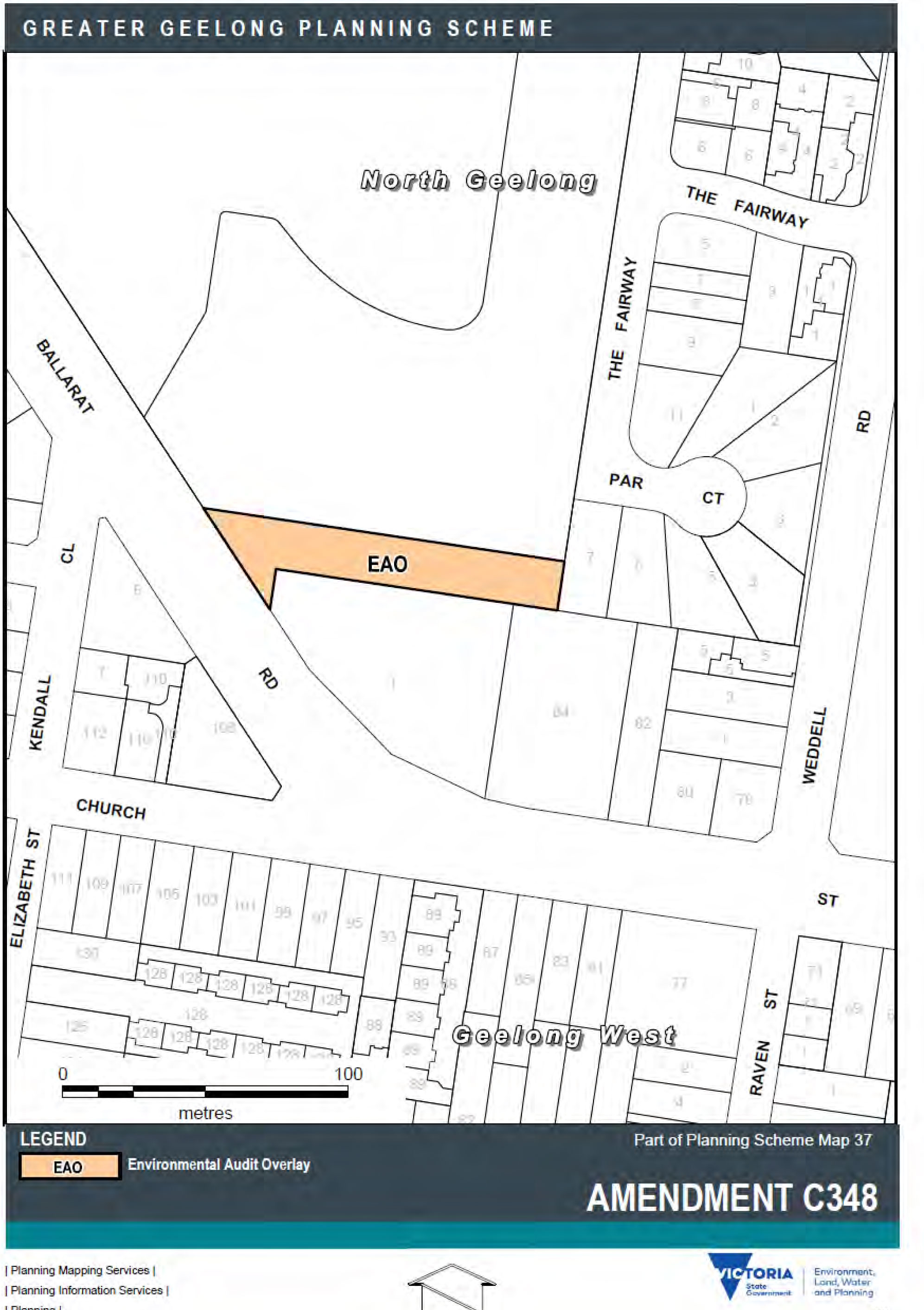 EAO - Environmental Audit Overlay - Amendment C348 - Part of Planning Scheme Map 37