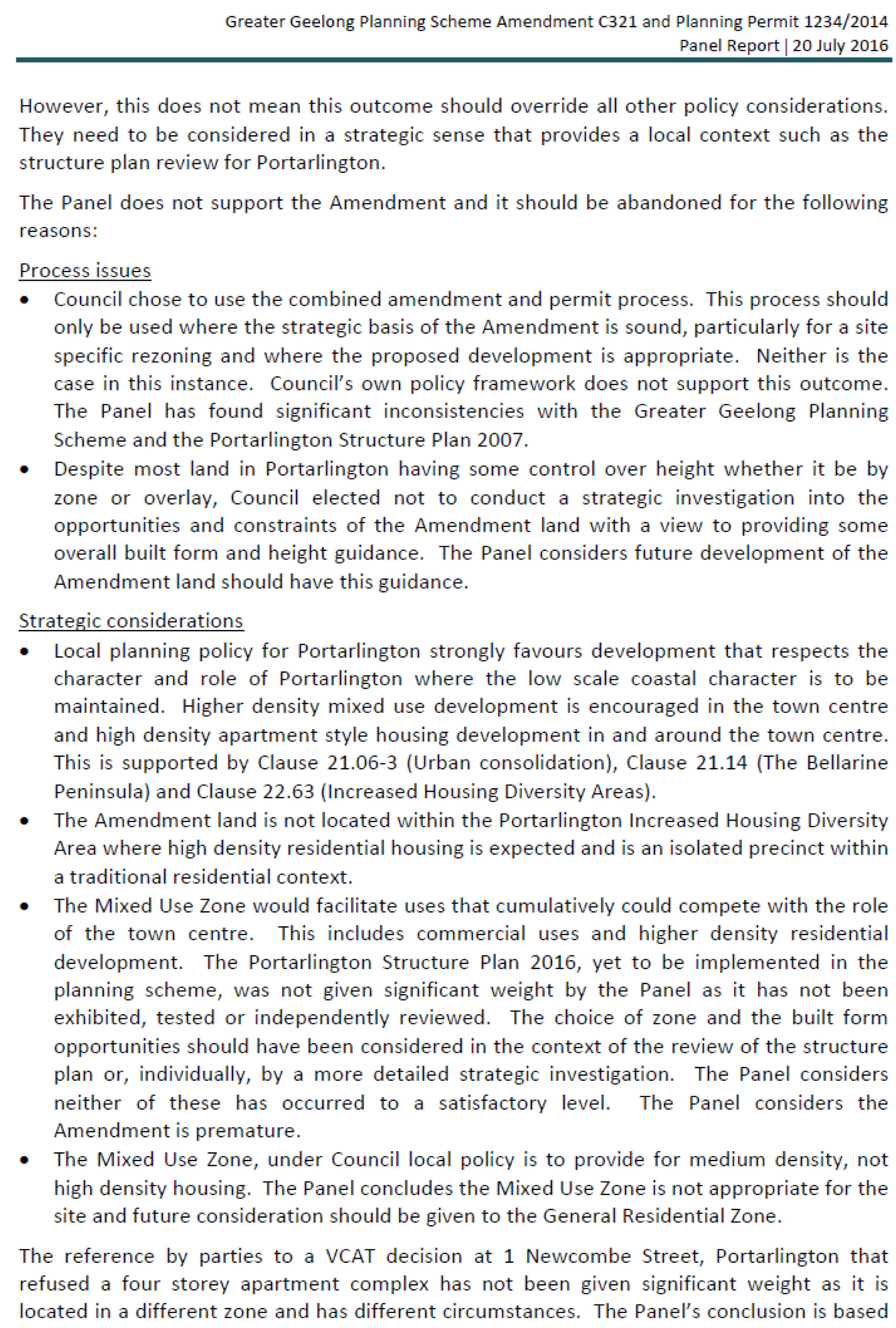 Appendix 5 - Panel Report Executive Summary - Page 2 of 3