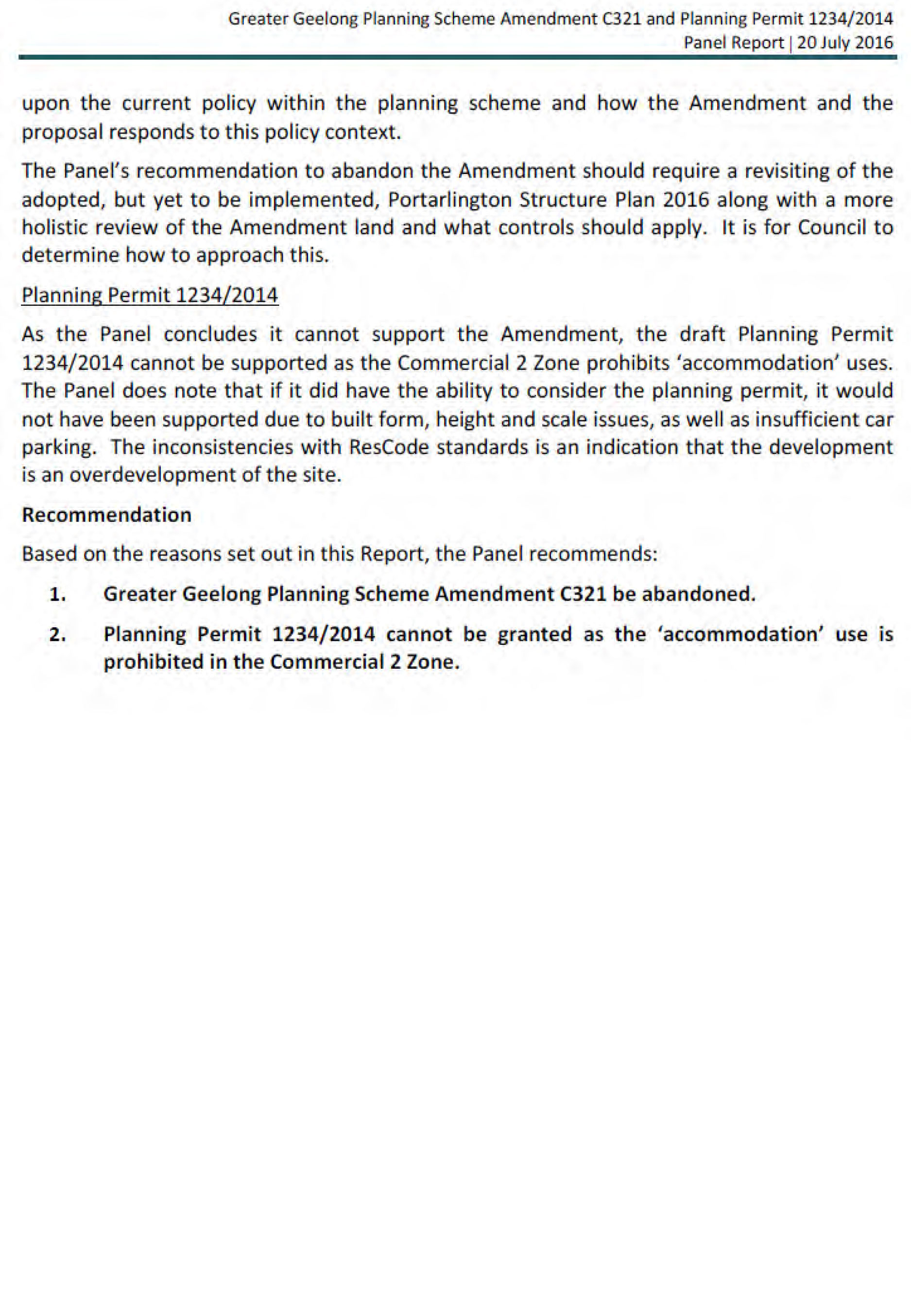 Appendix 5 - Panel Report Executive Summary - Page 3 of 3