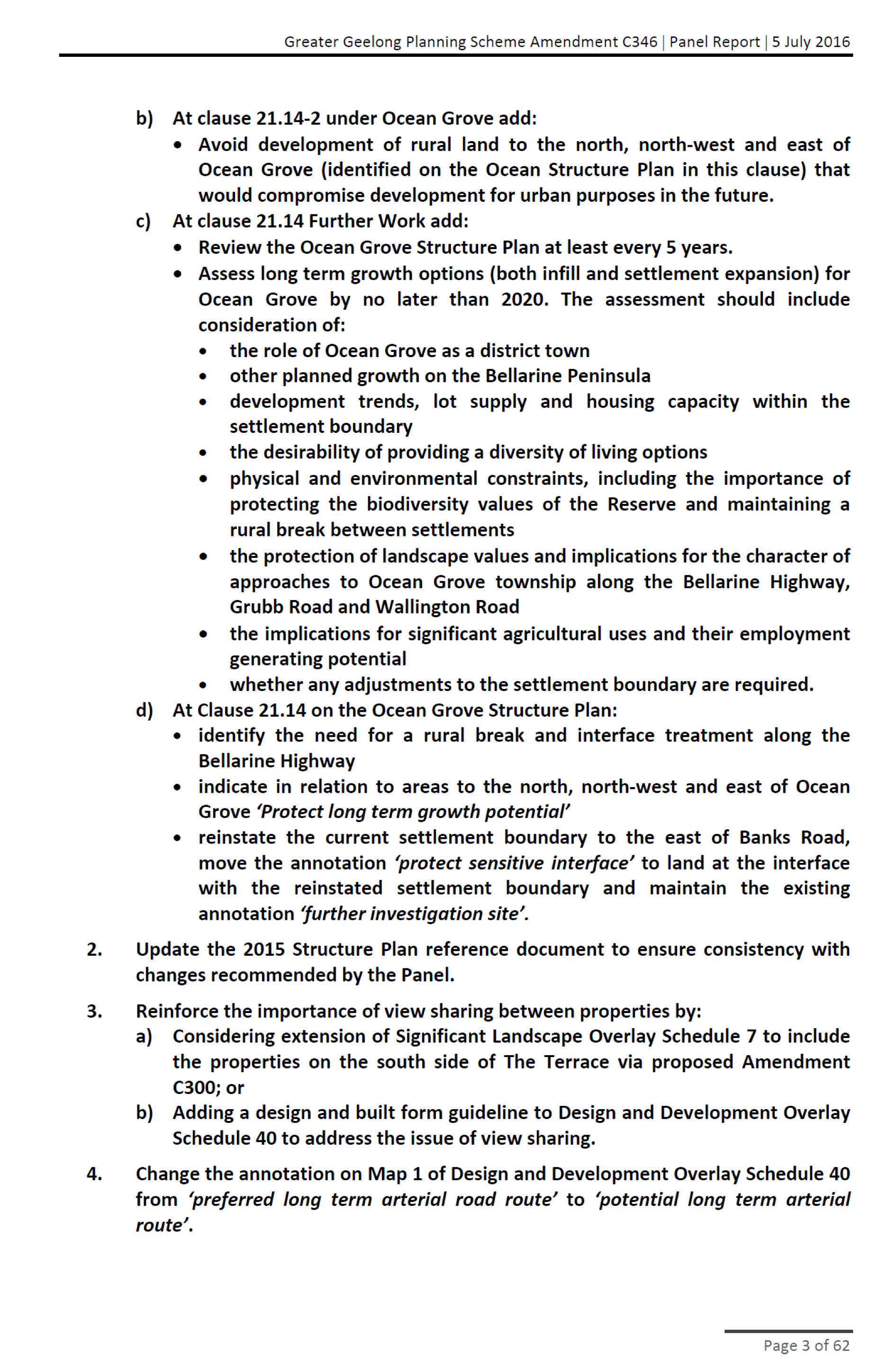Appendix 4 – C346 Panel Report Executive Summary - Page 3 of 62