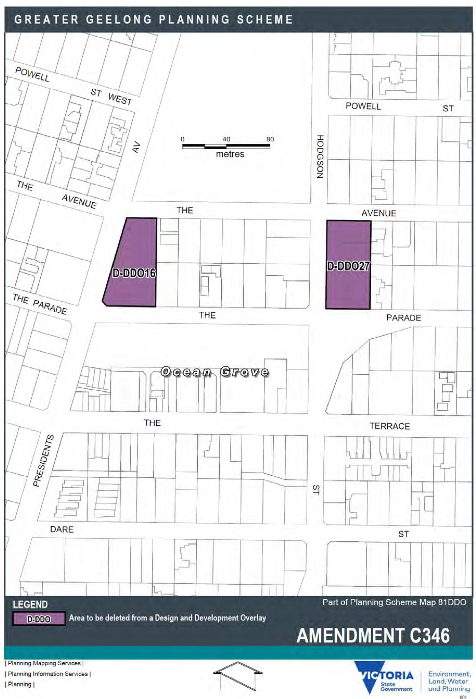 Appendix 7 – Amendment for Adoption - D-DDO - Area to be deleted from a Design amd Development Overlay - Part of Map 81DDO