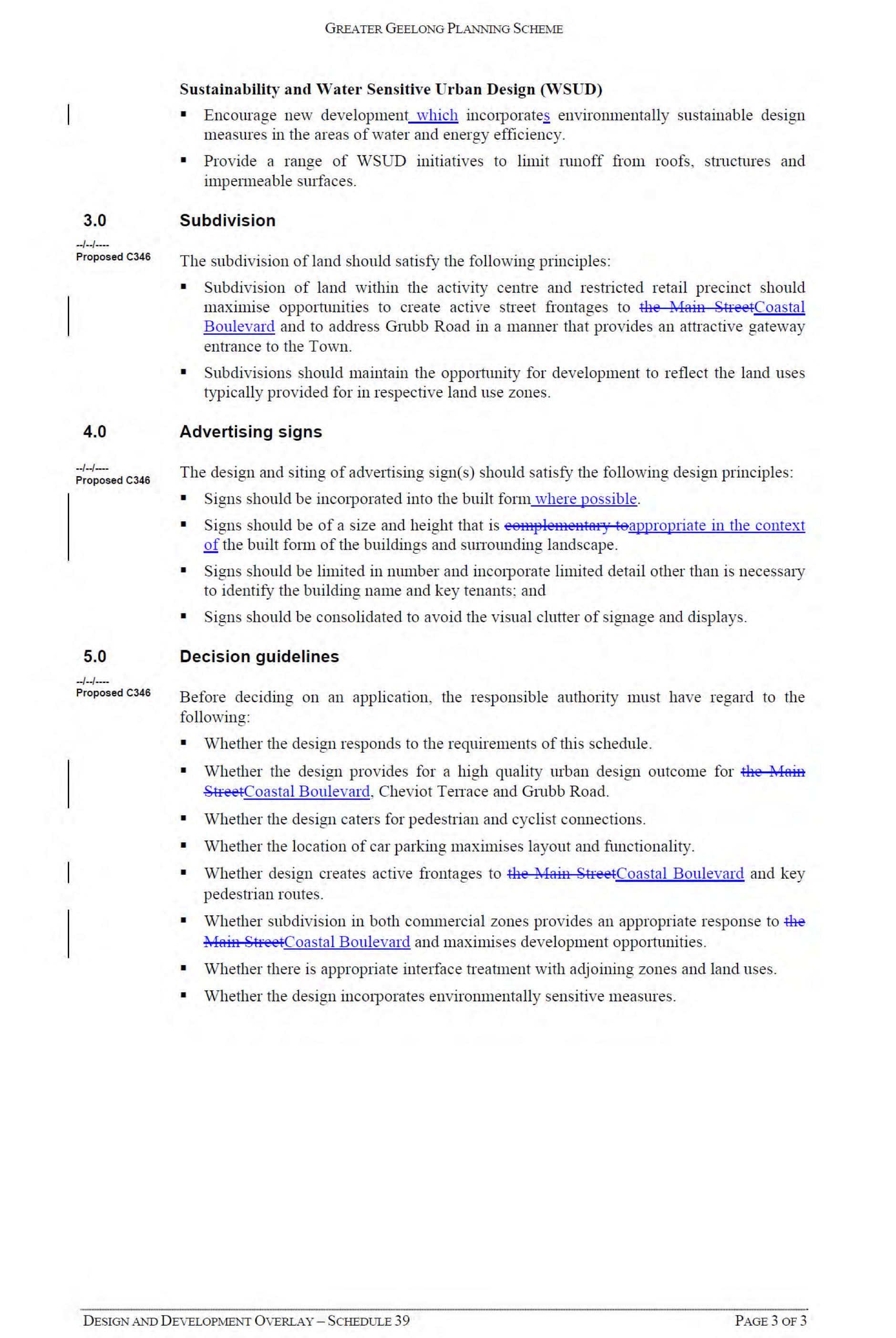 Appendix 7 – Amendment for Adoption - Design amd Development Overlay - Schedule 39 - Page 3 of 3