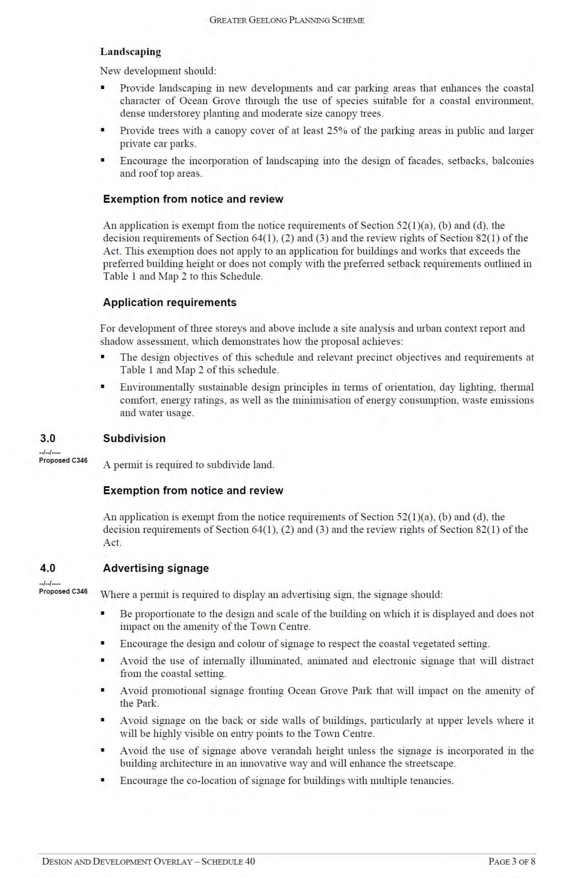 Appendix 7 – Amendment for Adoption - Design amd Development Overlay - Schedule 40 - Page 3 of 8