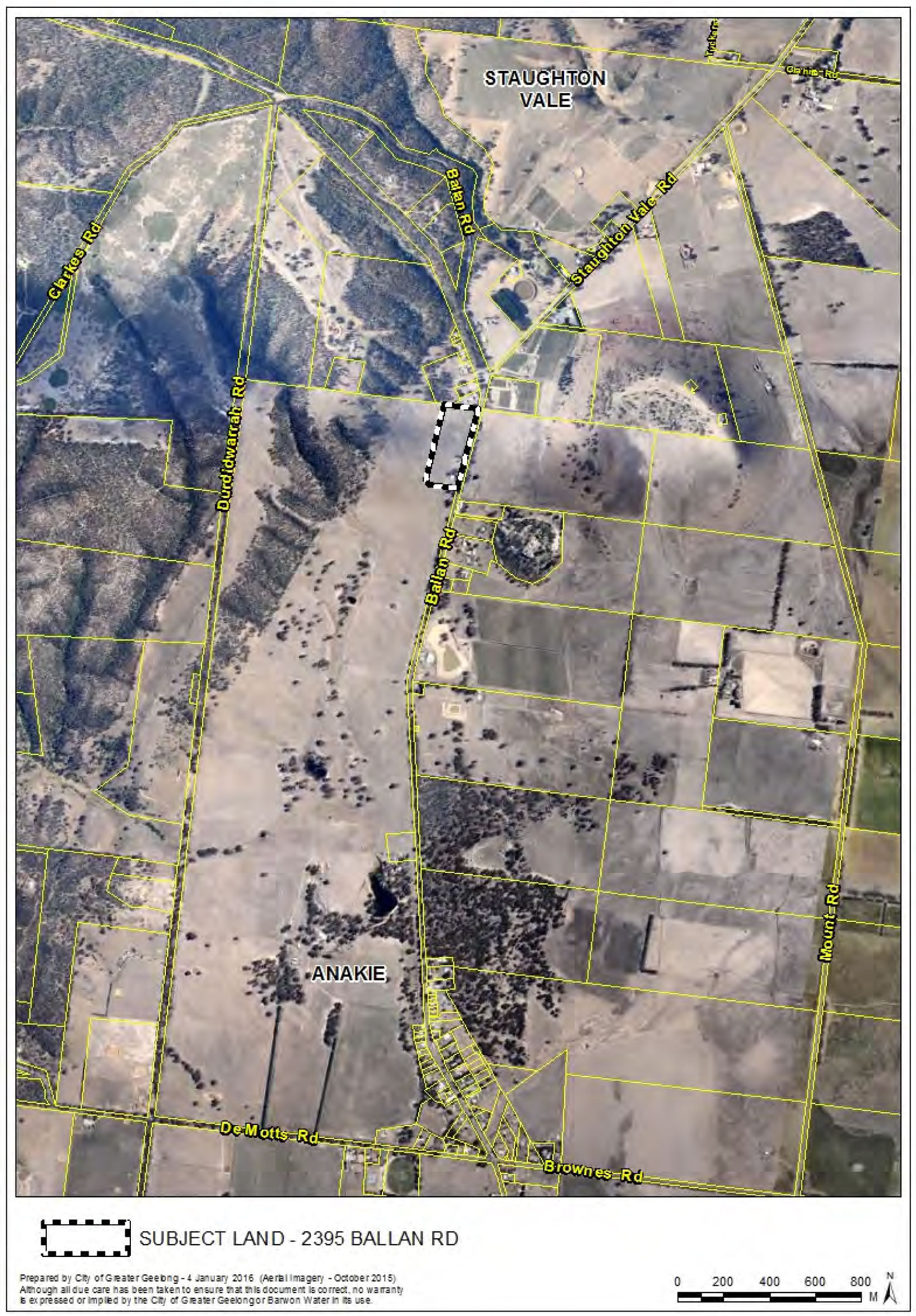 Appendix 2 Location Plan – 2395 Ballan Road, Anakie