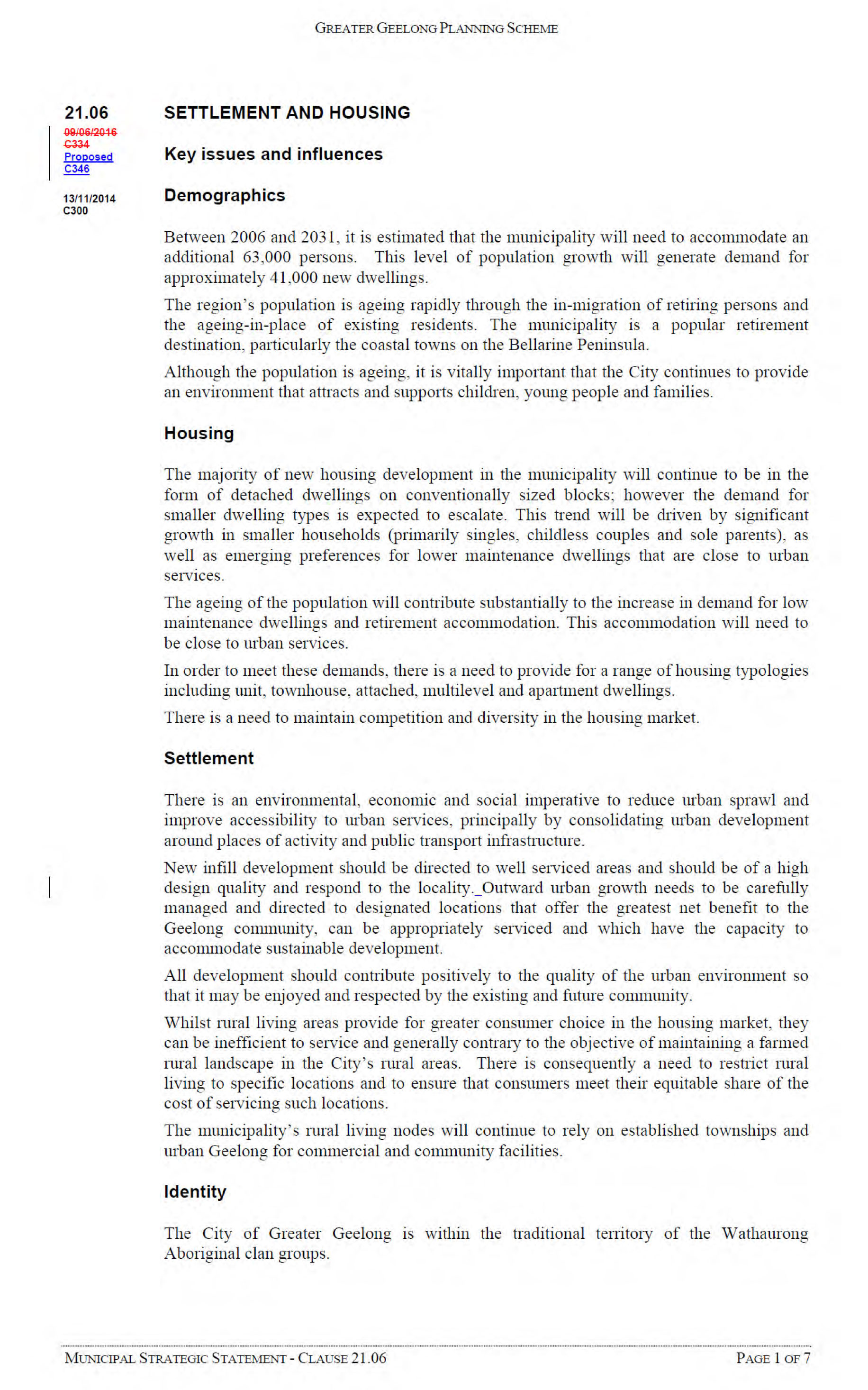 Appendix 7 – Amendment for Adoption - Municipal Strategic Statement Clause 21.06 - Page 1 of 7