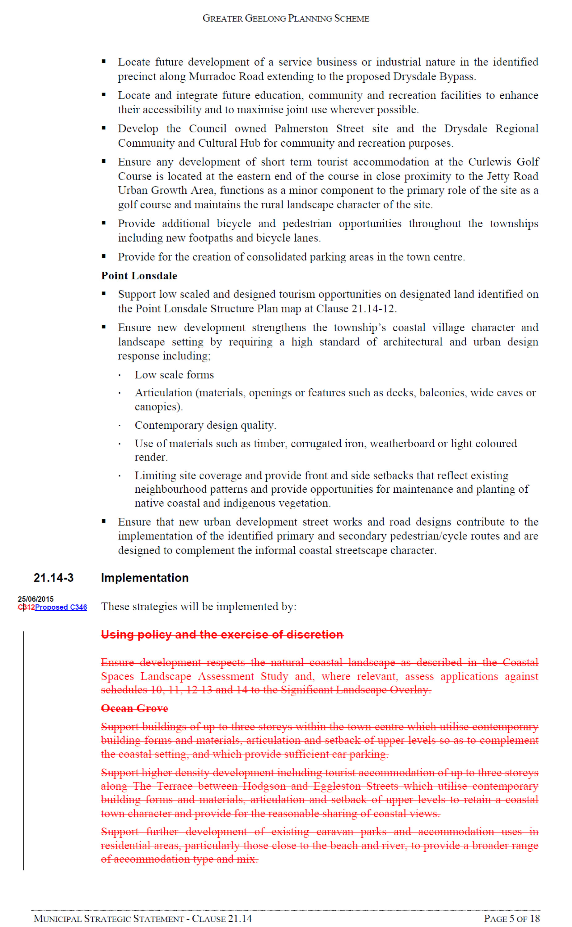 Appendix 7 – Amendment for Adoption - Municipal Strategic Statement Clause 21.14 - Page 5 of 18