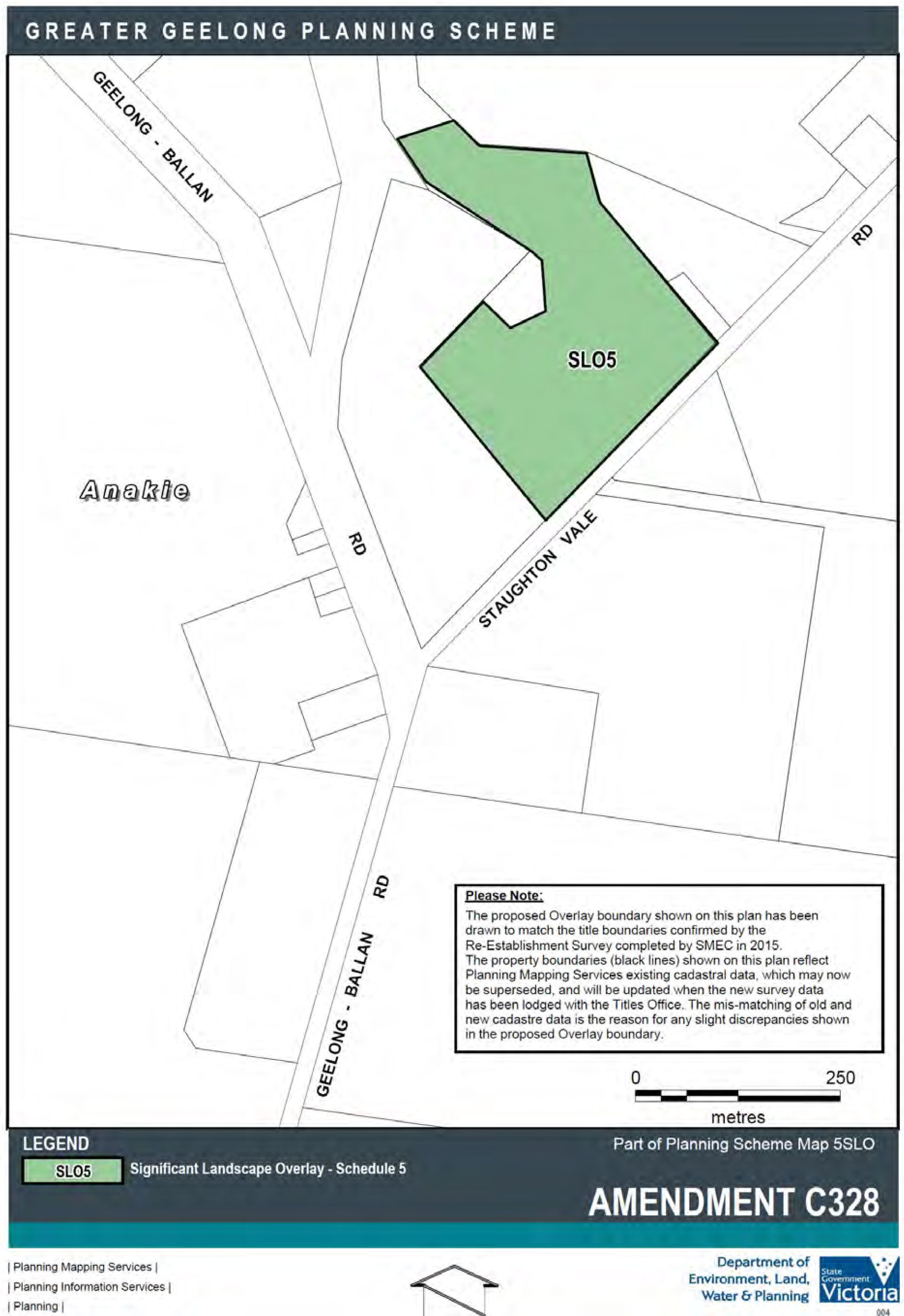 SLO5 - Significant Landscape Overlay - Schedule 5 - Amendment C328 - Part of Planning Scheme Map 5SLO