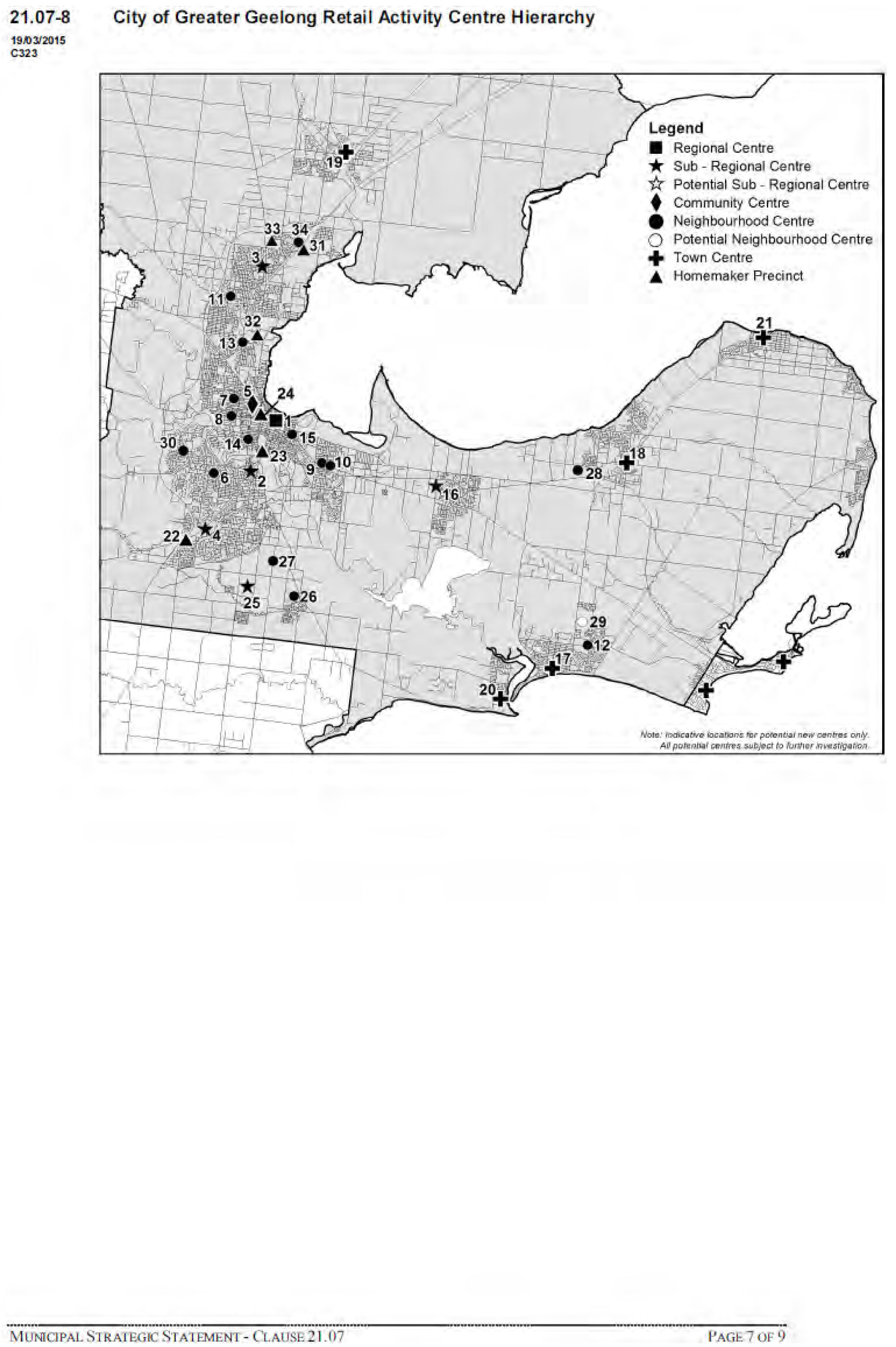 Municipal Strategy Statement - Clause 21.07 - Page 7 of 9 pages