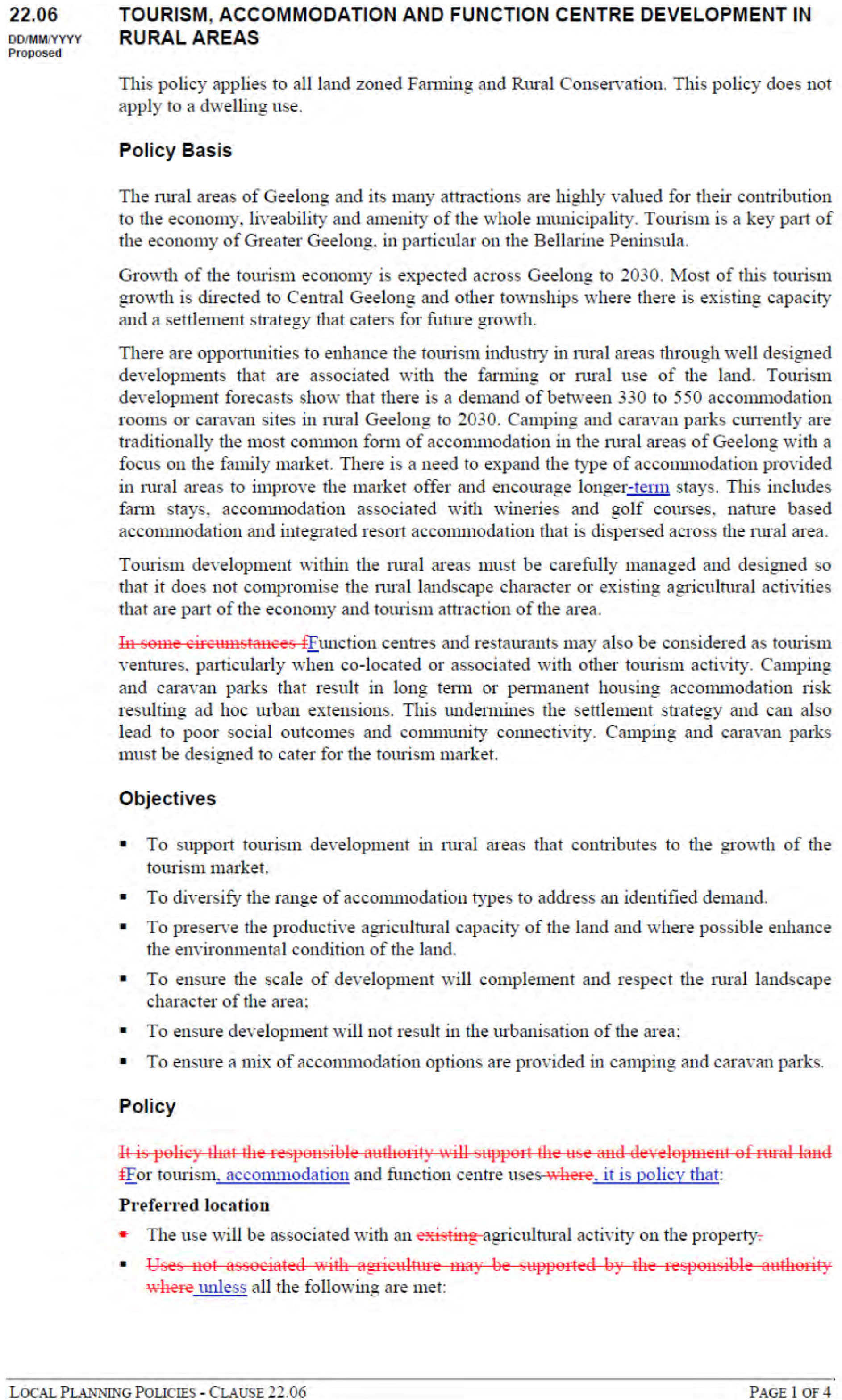 Local Planning Policies - clause 22.06 - Page 1 of 4 pages