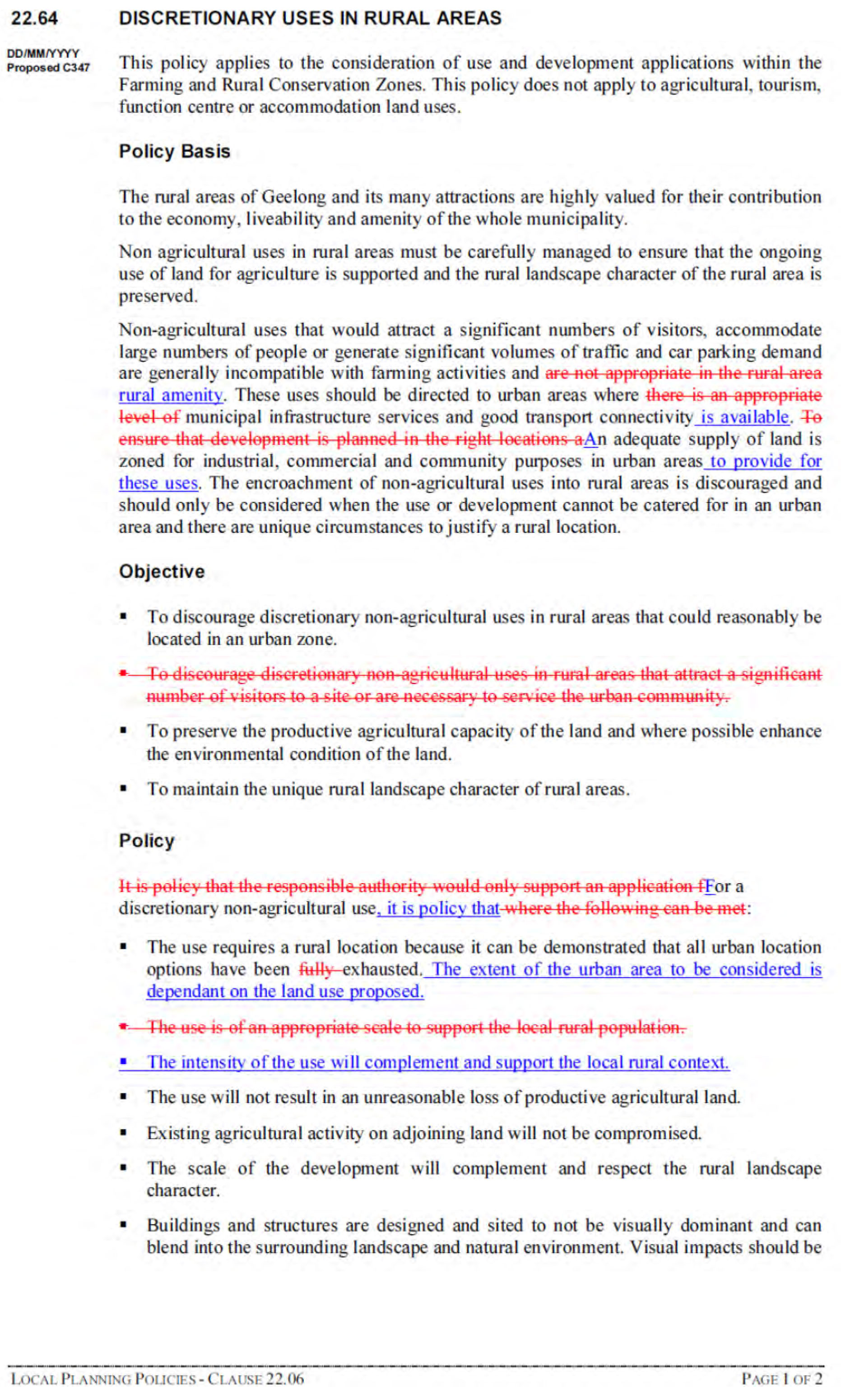 Local Planning Policies - clause 22.06 - Page 4 of 4 pages