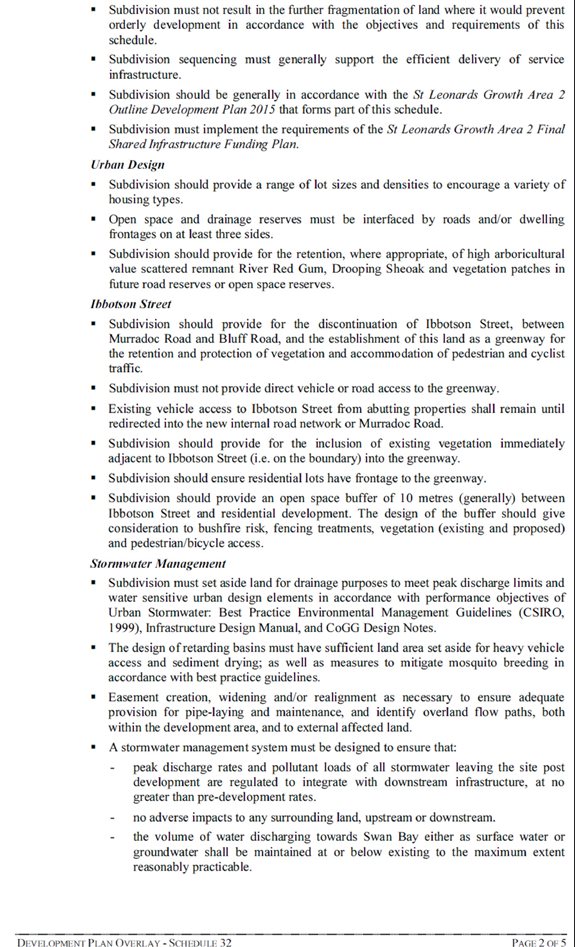 Amendment C325 - Schedule 32 to the Development Plan Overlay - Page 2 of 5