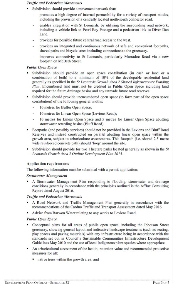 Amendment C325 - Schedule 32 to the Development Plan Overlay - Page 3 of 5