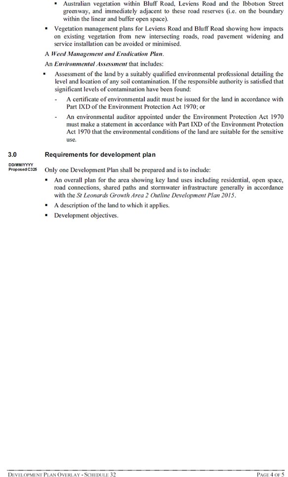 Amendment C325 - Schedule 32 to the Development Plan Overlay - Page 4 of 5