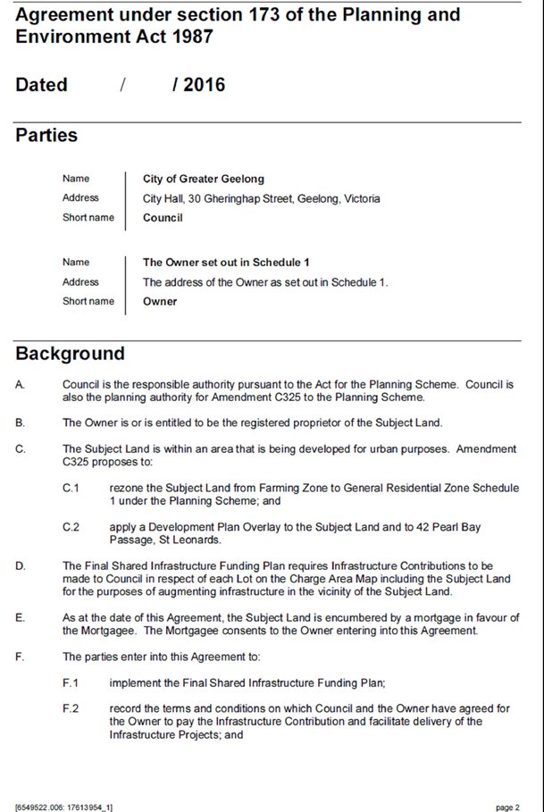 Section 173 Agreement Template - Page 2