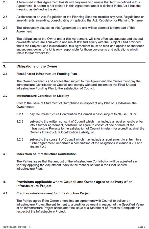 Section 173 Agreement Template - Page 5