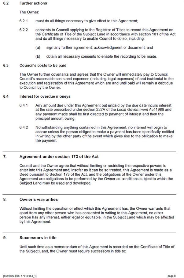 Section 173 Agreement Template - Page 8