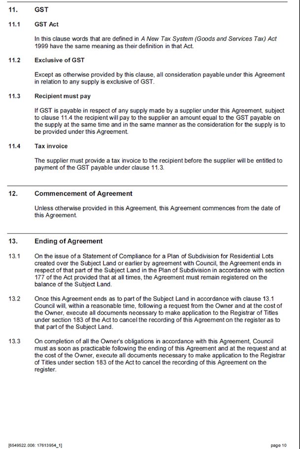 Section 173 Agreement Template - Page 10