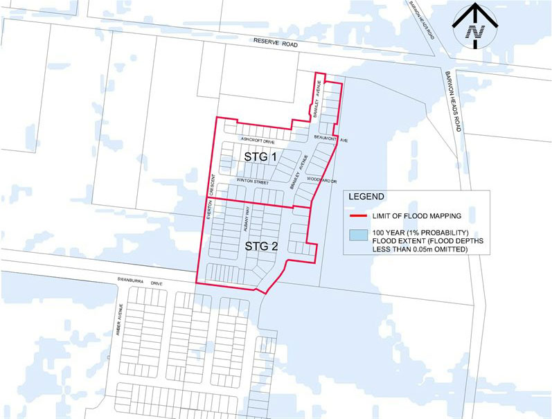 Current flood map