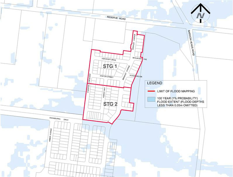 Revised flood map