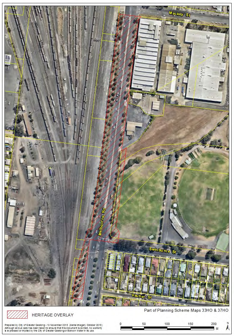 Location Plan – Proposed Heritage Overlay, Vietnam Veterans Avenue of Honour and Memorial and Osborne Park Gates