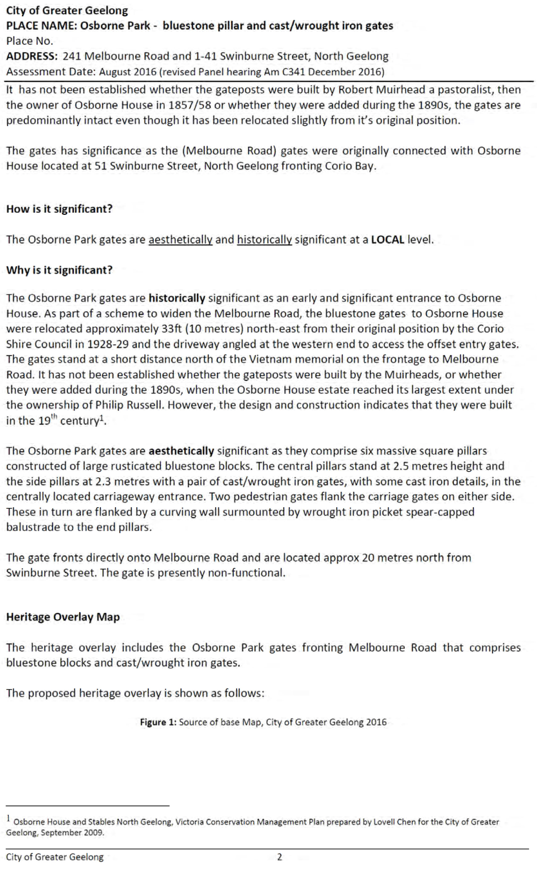 Revised Heritage Citation – Osborne Park gates - Page 2 of 8