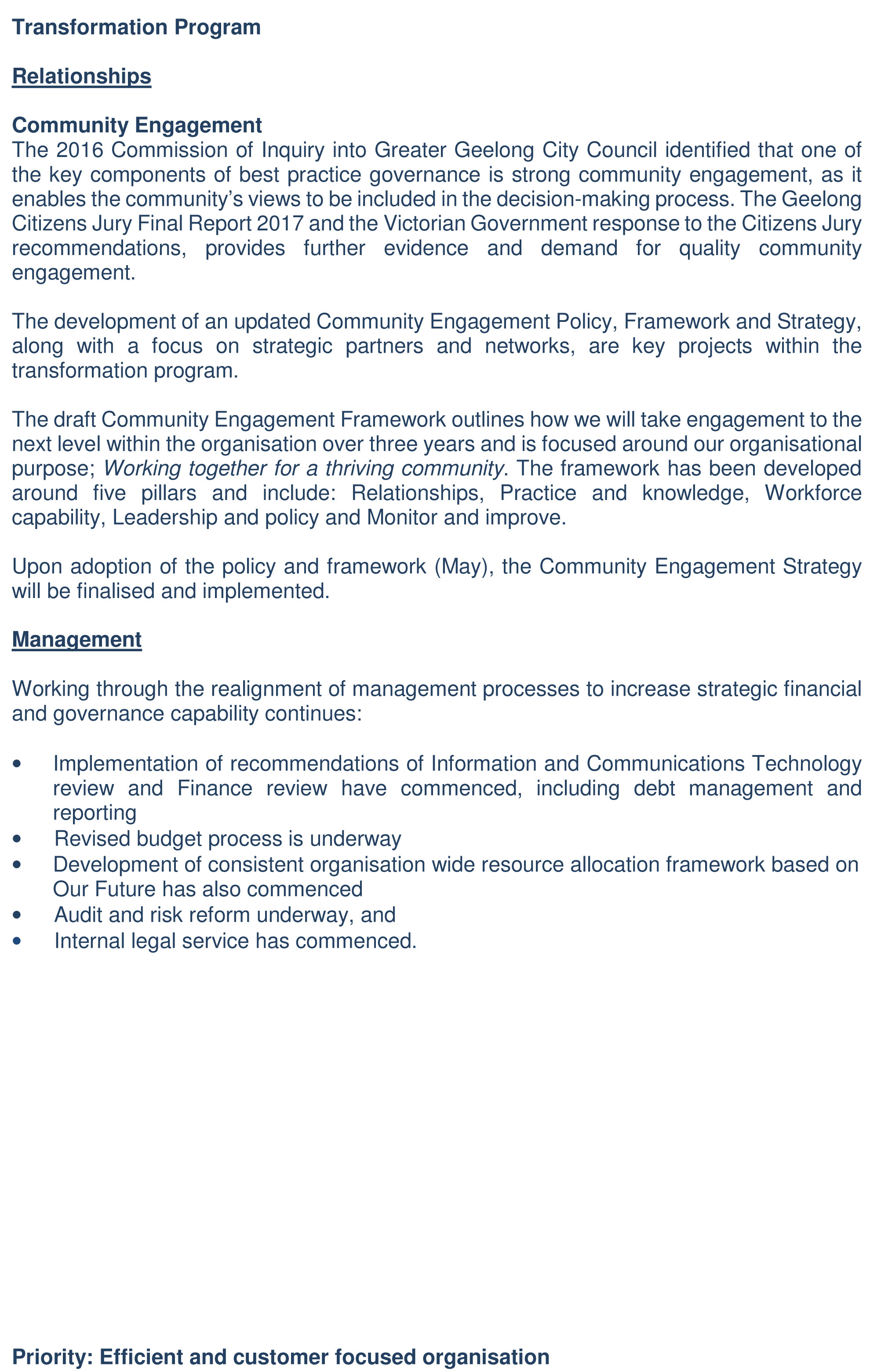 CEO Quarterly Headline Report (January - March 2017) - Page 7 of 16 