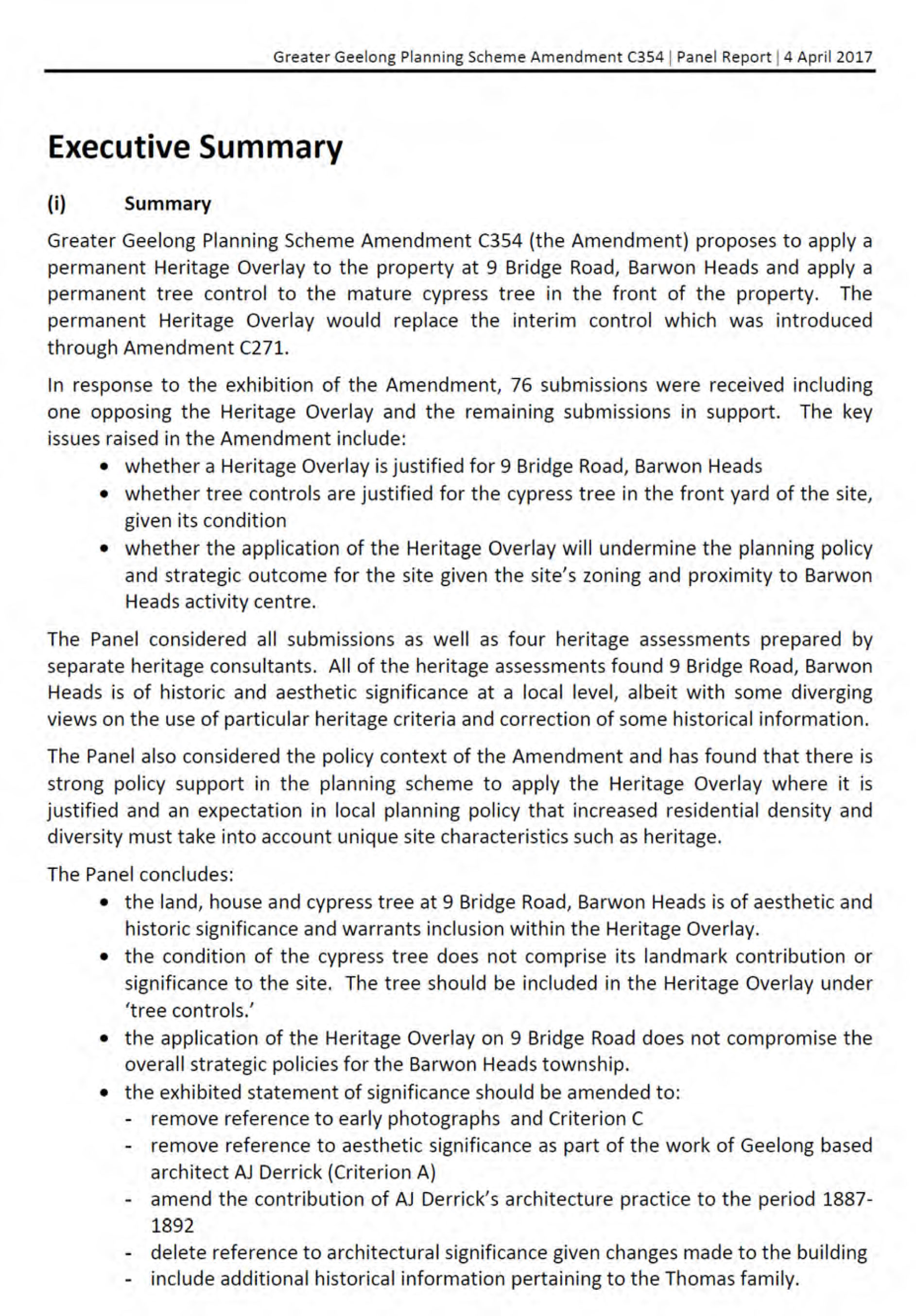 Executive summary - page 17