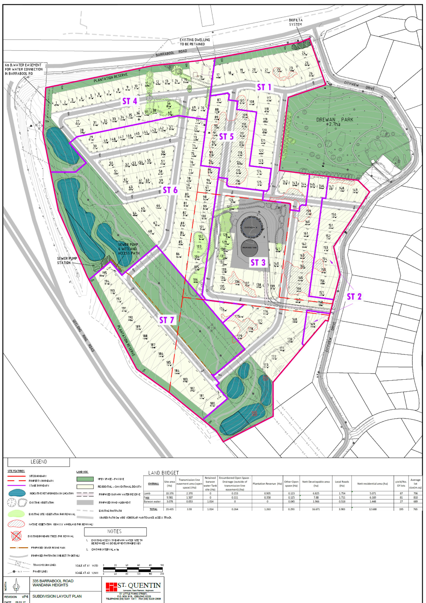Attachment 5 - Revised plan of subdivision (dated 05.01.17)