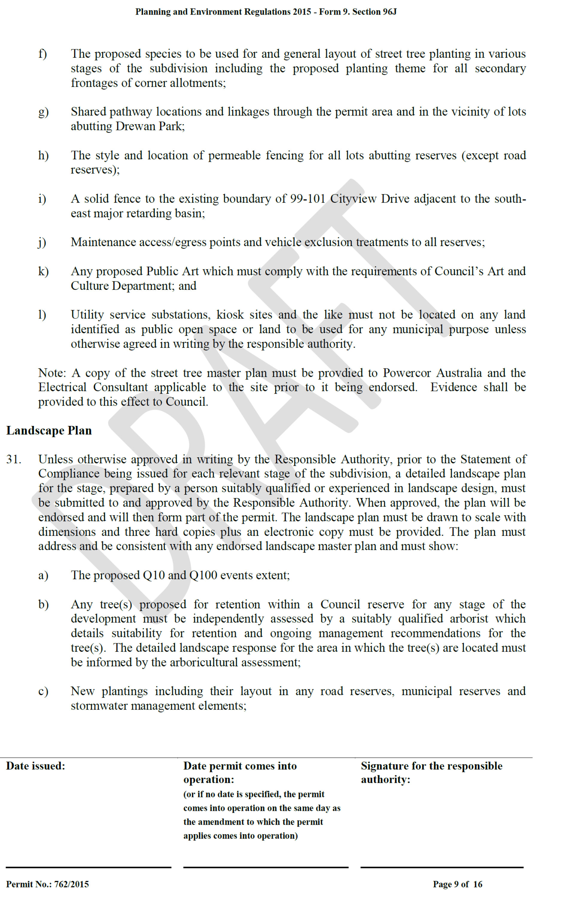 Attachment 7	Revised Planning Permit 392/2015 - page 9 of 16