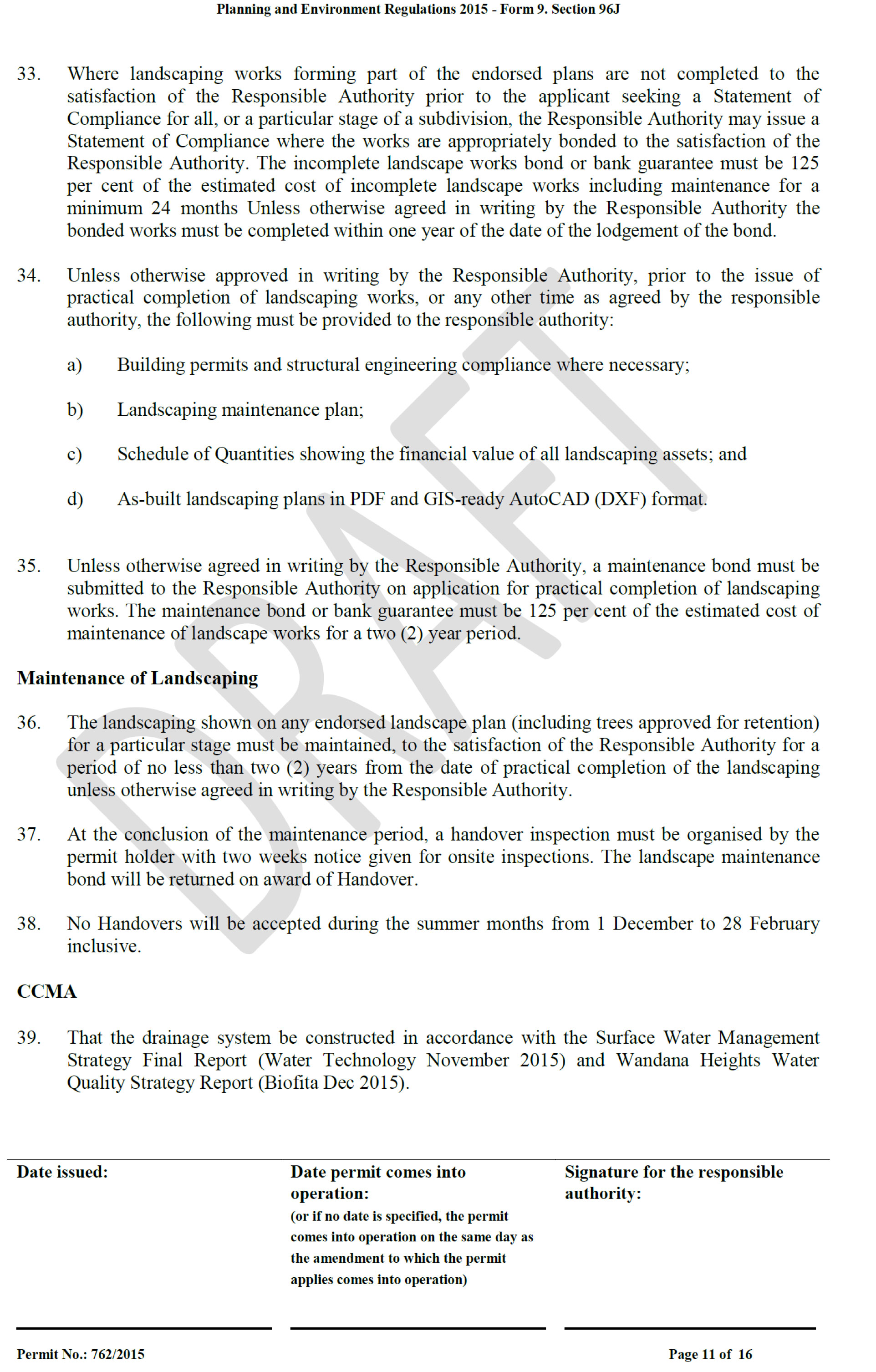 Attachment 7	Revised Planning Permit 392/2015 - page 11 of 16