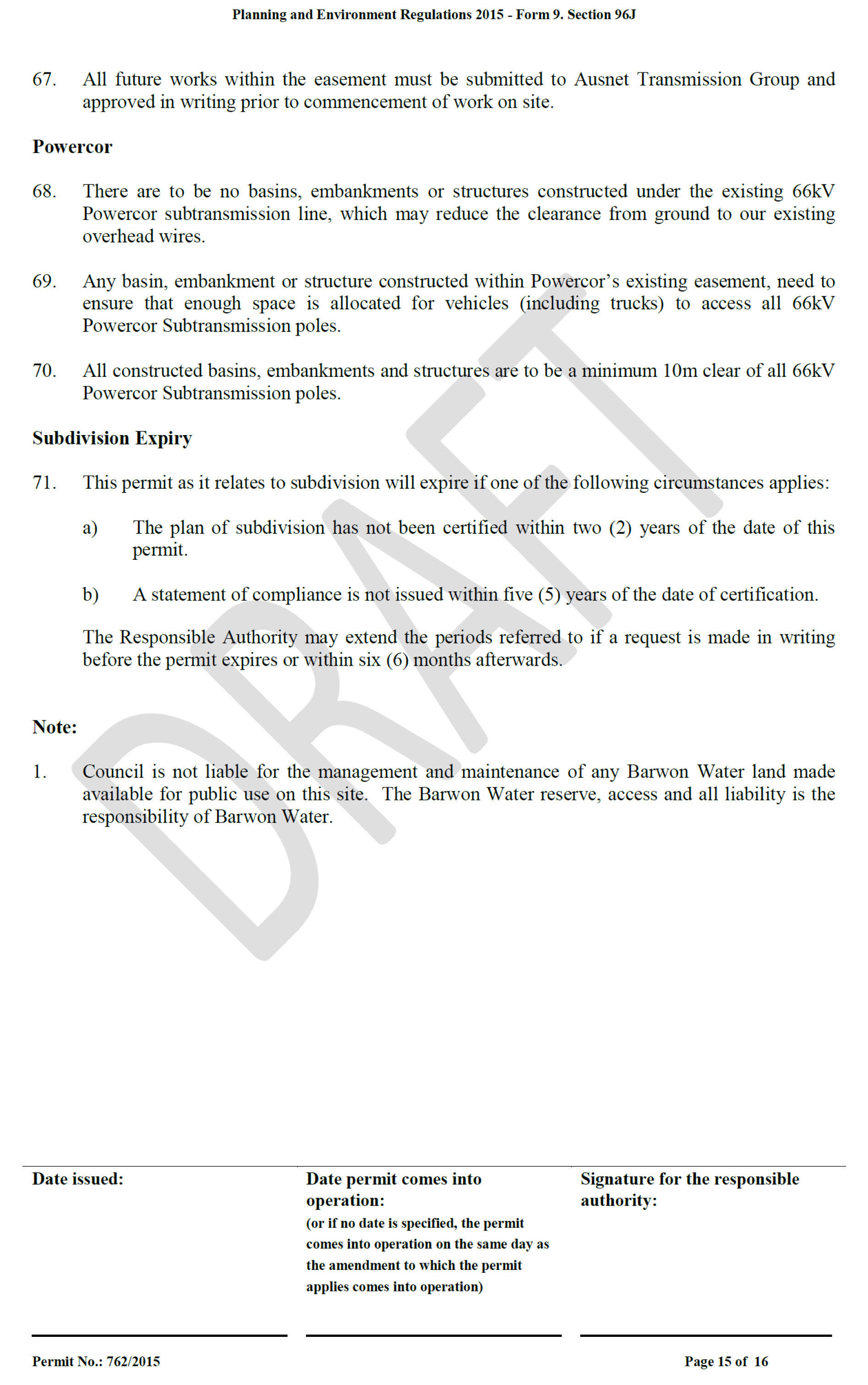 Attachment 7	Revised Planning Permit 392/2015 - page 15 of 16
