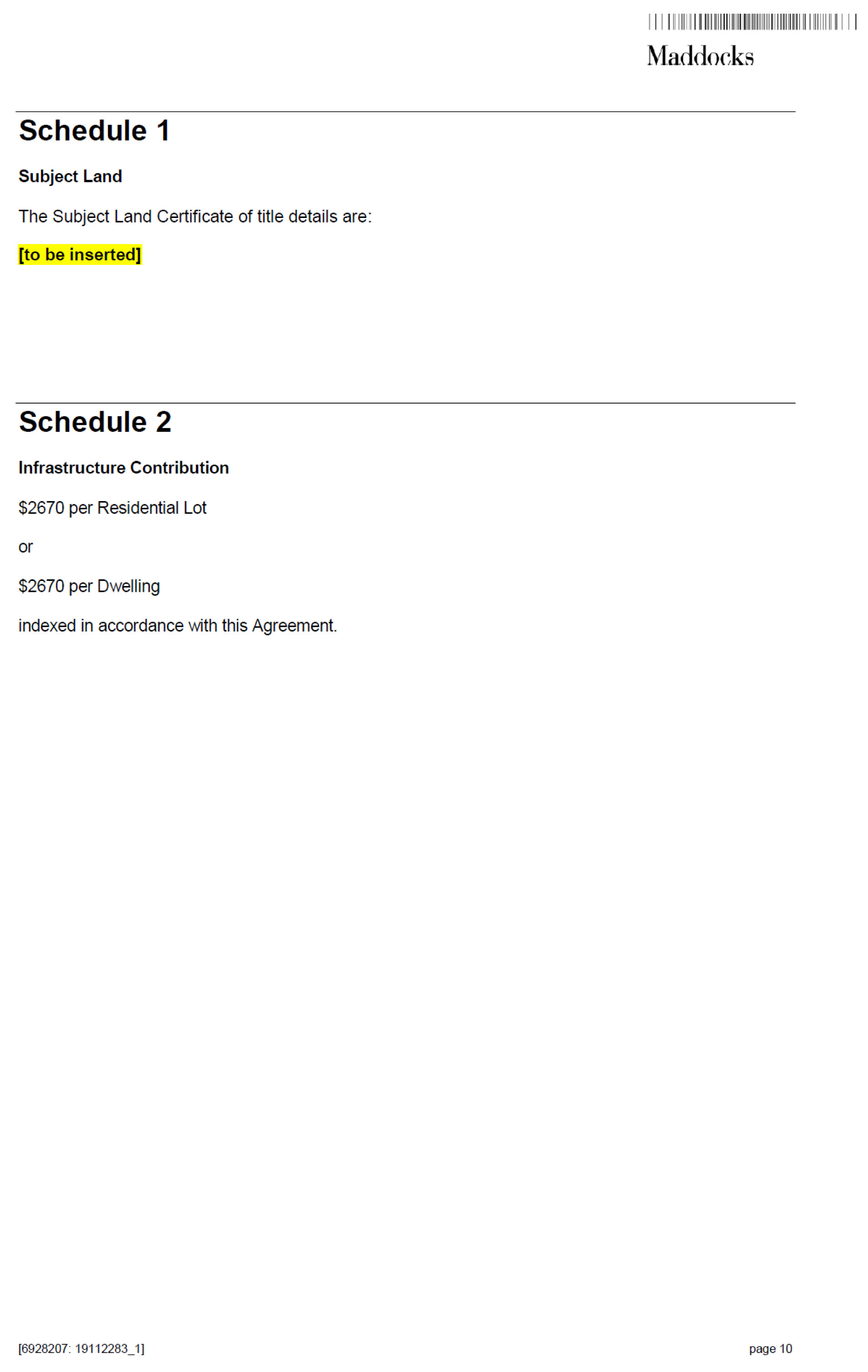 Attachment 8 Model Section 173 Agreement - page 10