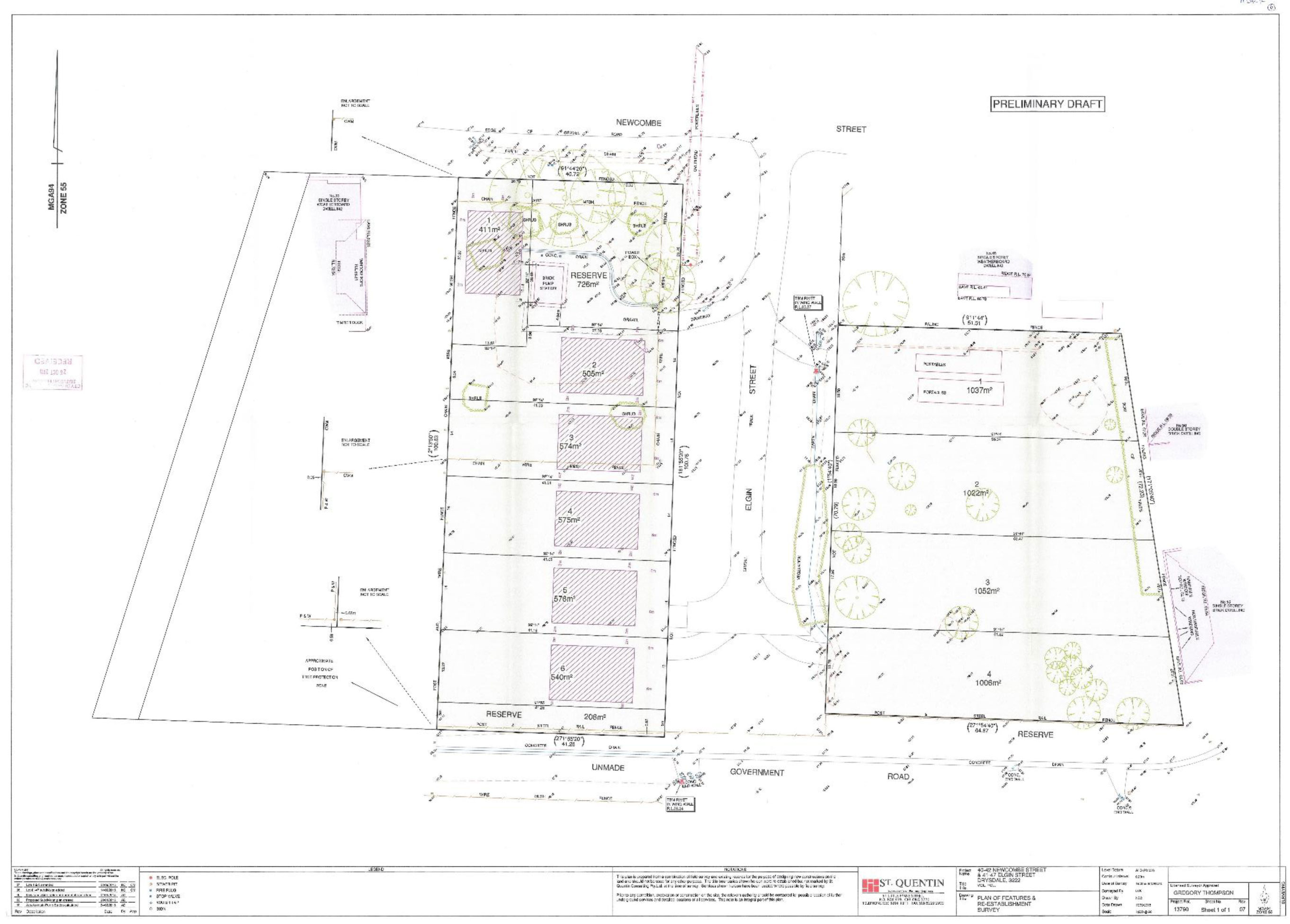 Attachment 4 – Plan of Subdivision - sheet 1 of 2