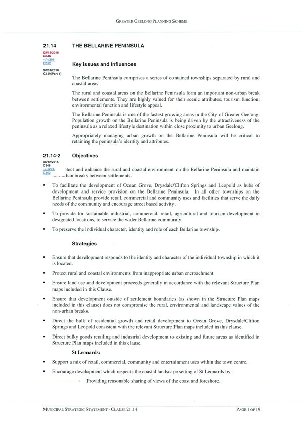 Attachment 3 - Amendment C352 - Clause 21.14 - Page 1 of 19