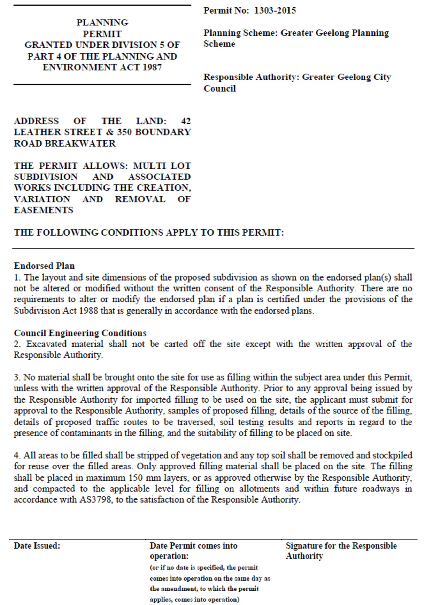Permit for Ministerial Approval - page 1 of 12