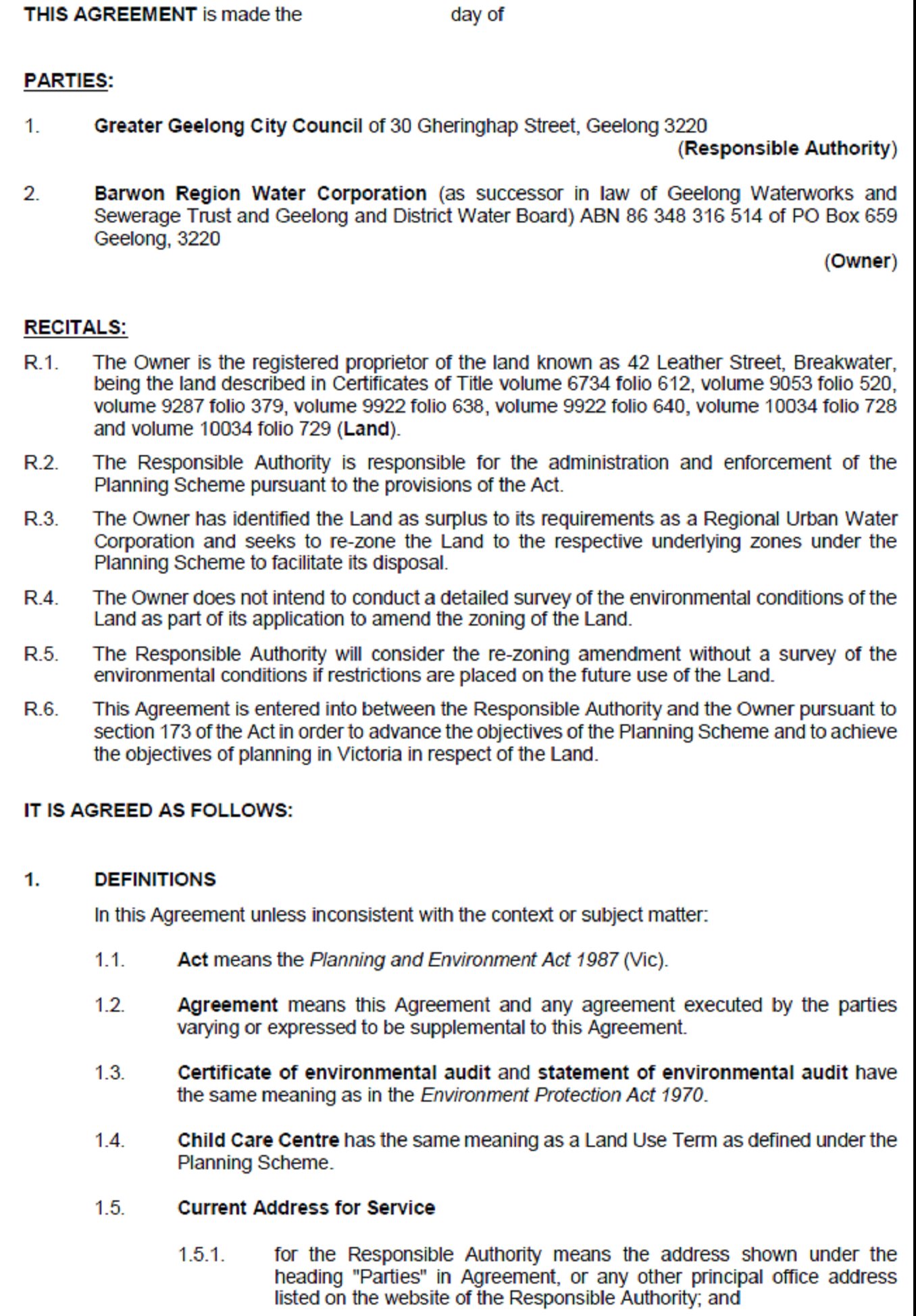 Section 173 Agreement page 2
