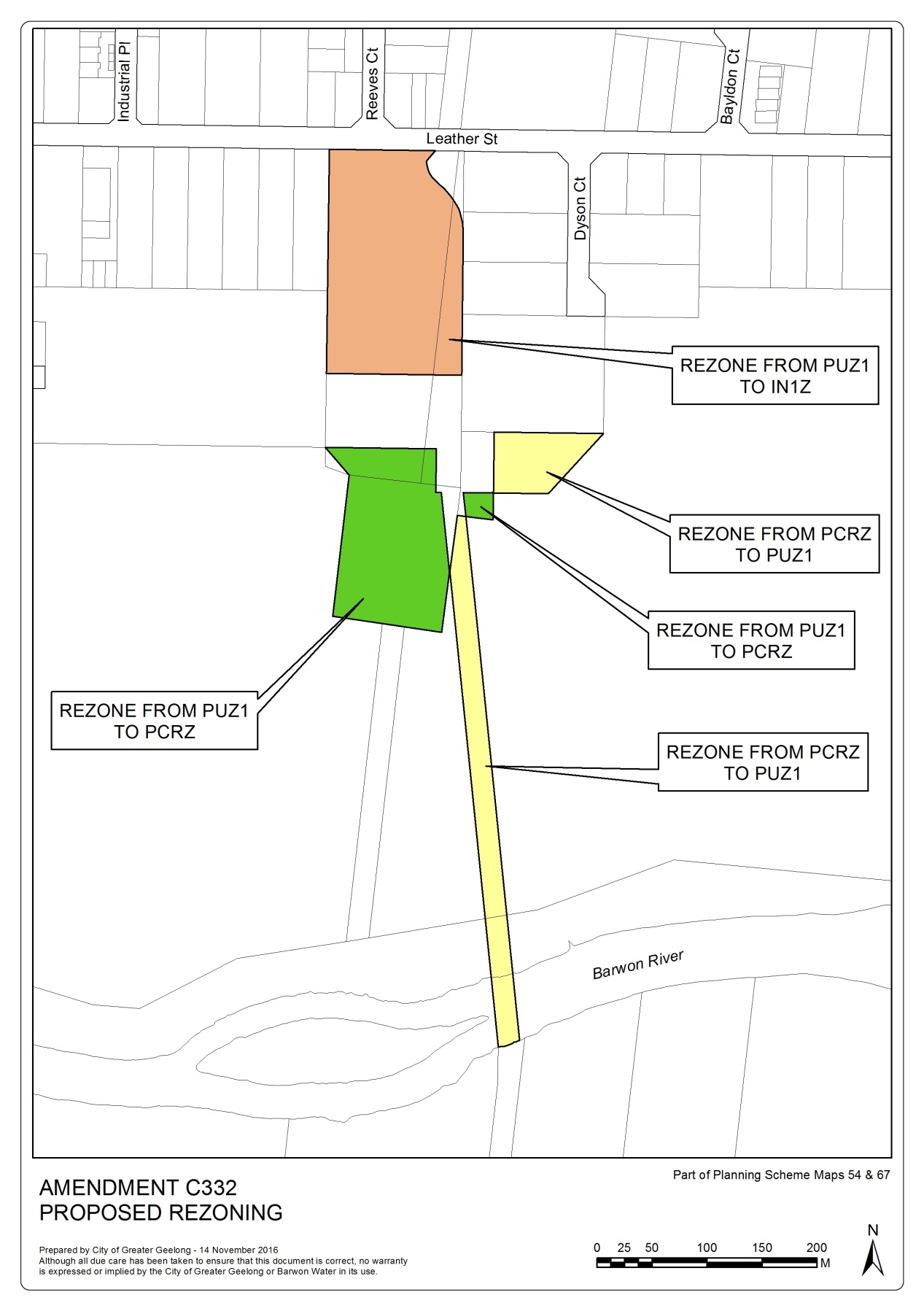 Rezoning map
