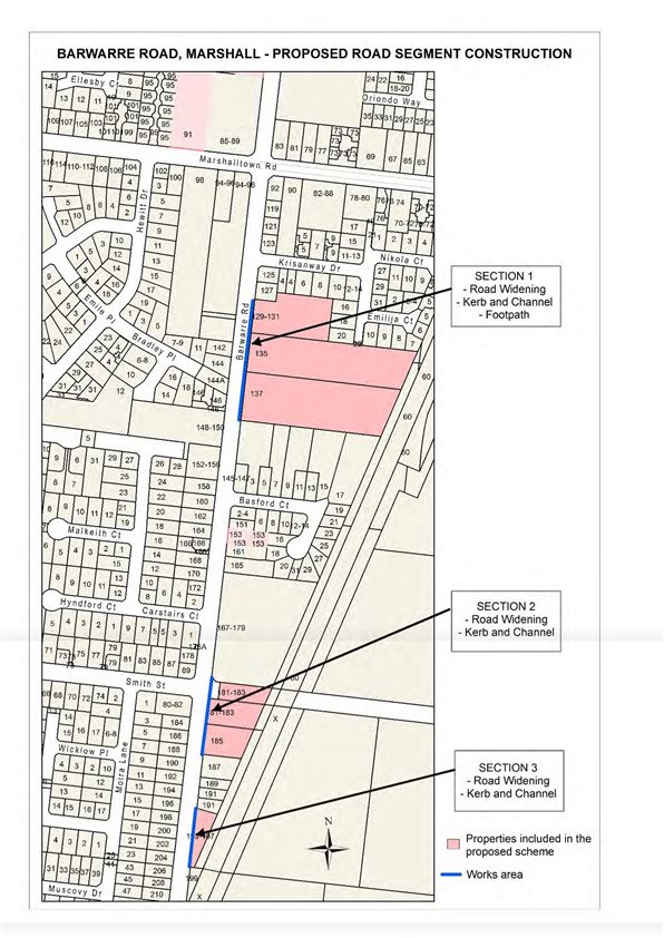 Barwarre Road, Marshall - Proposed Road Segment Construction
