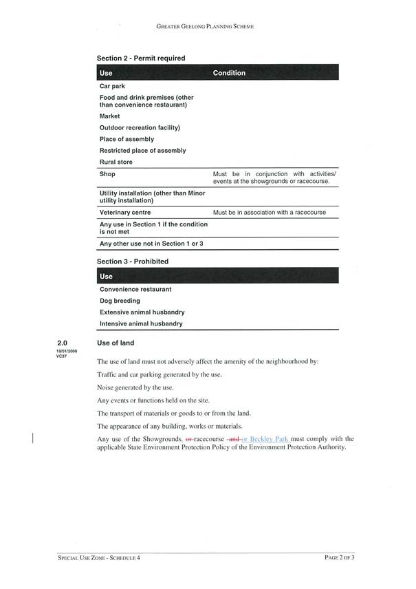Special Use Zone - Schedule 4 - page 2 of 3