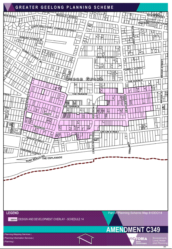 Planning map 83DDO14 showing zonings