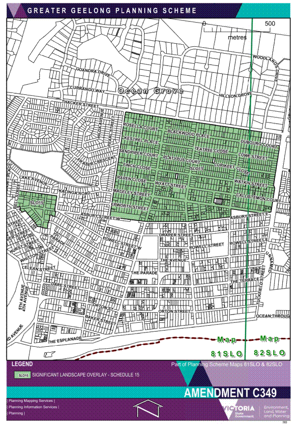 Planning maps 81SLO and 82SLO showing zonings