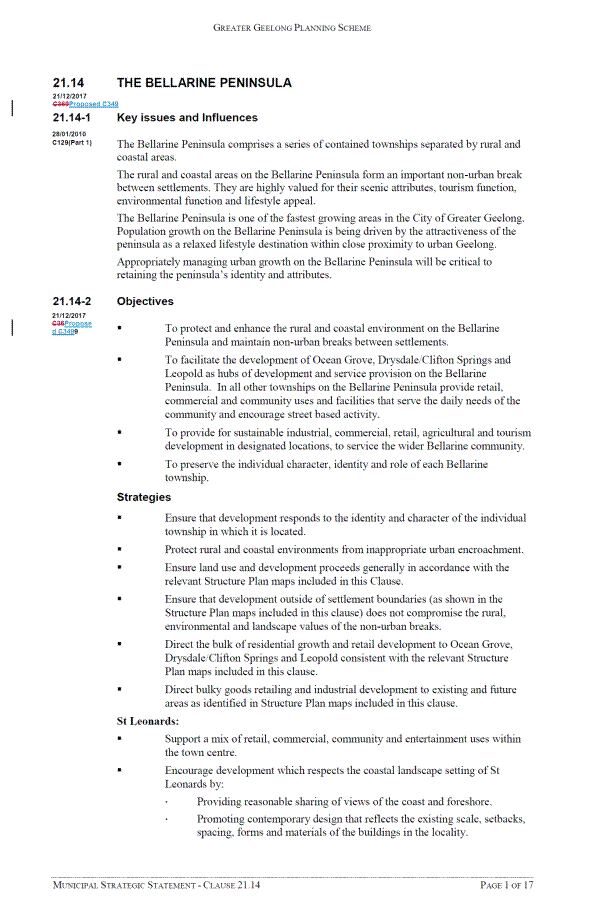 Municipal Strategic Statement - Clause 21.14 - page 1 of 17