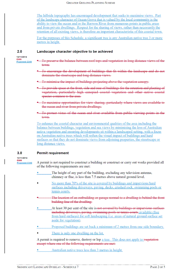 Significant Landscape Overlay - Schedule 7 - page 2 of 5