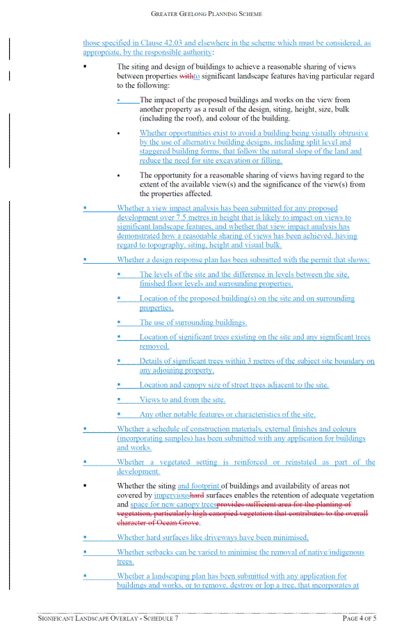 Significant Landscape Overlay - Schedule 7 - page 4 of 5